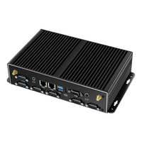 Mini PC industriel sans ventilateur Intel Core I5 I7 DDR3 MSATA 2 2.5G Ethernet 6 RS232 COM Micro ordinateur Linux intégré en aluminium