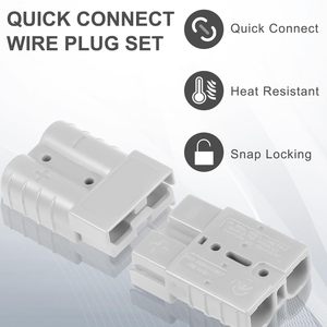 Prise d'alimentation robuste SB50 SMH, connecteur DC bipolaire, <span class=keywords><strong>contact</strong></span> en cuivre, prise de charge rapide, batterie au lithium, utilisation automobile - Product Image 3