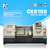 Torno CNC de Cama Plana Horizontal CK6150-2000, Longitud Máxima de Torneado 2000mm, Control CNC GSK para Trabajo Pesado en Metal, Alta Rigidez