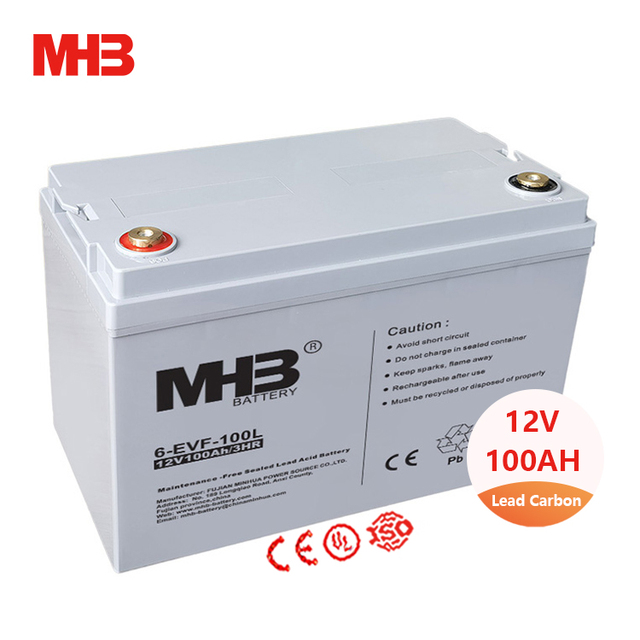 Mhb 6-Evf-100L Wholesale Energy Storage 12V 100ah Carbon Lead Motive Battery for Tour Car