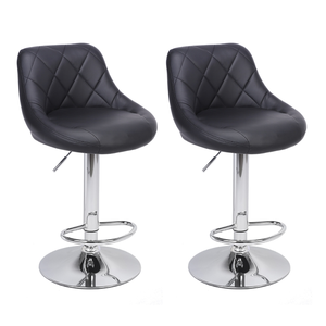 Modern luxury adjustable <b>bar</b> <b>stool</b> with chrome base, suitable for kitchen, counter, dining room and <b>bar</b> - Product Image 3