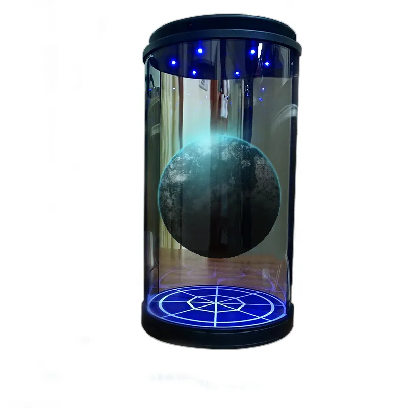 Transparent holographic advertising display cabinet 3D advertising display in exhibition hall 3d holographic advertising display
