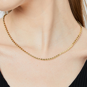 High-End Trendy 18K Gold Plated Claw Setting Necklace with Diamond and Zircon Beads for Weddings and Parties Made of Brass - Product Image 4