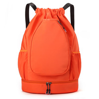 Sac de raquette de pickleball en nylon résistant à l'eau avec cordon de serrage, 52 cm de haut, 33 cm de large, 18 cm de profondeur, 380 g, idéal pour le sport quotidien