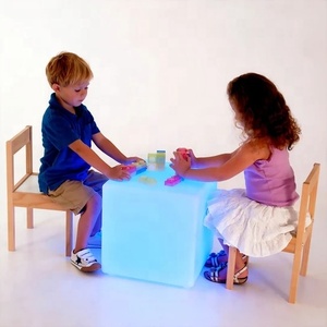 Sgabello Luminoso a LED 30cm Cubo RGB Pouf da Bar Giardino Cubi Illuminati Sedia - Product Image 4