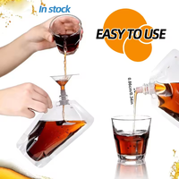Sacs à buse en plastique transparent avec logo imprimé personnalisé 100ml-500ml en stock Pochette debout avec caractéristiques de sécurité Lait Boissons