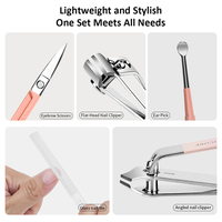 Ensemble de coupe-ongles en acier inoxydable, 5 pièces, Kit professionnel de manucure et pédicure, outils de toilettage pour la maison et les voyages