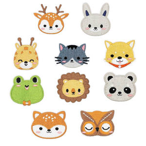 リサイクル可能なアイアンオンスタイルの生地刺繍パッチかわいい動物の刺繍フェルト環境に優しい帽子の使用 - Product Image 1