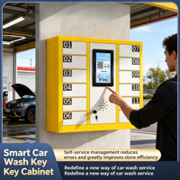 Armoire à clés intelligente assemblée pour stations de lavage de voitures, parkings, auto-service, résistante à la rouille, avec serrure électronique et paiement par code QR, en métal