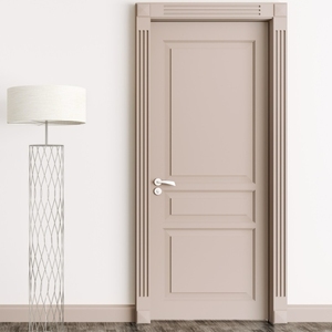 Diseño de puerta de madera <span class=keywords><strong>para</strong></span> <span class=keywords><strong>casa</strong></span>, pintura de puerta Interior precolgada con paneles de madera maciza <span class=keywords><strong>para</strong></span> dormitorio - Product Image 1