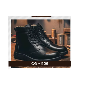 Zapatos de seguridad de cuero para hombre, modernos, de material genuino, diseño con cordones duraderos, suela resistente, ajuste cómodo, estilo de trabajo para uso diario - Product Image 3