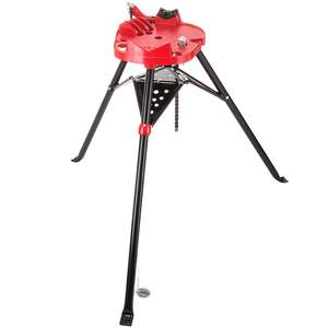 Support de visseuse à chaîne portable 6 pouces avec trépied, surface de travail en fonte ductile, grande base, pieds triangulaires avant, capacité de plateau de 1323 lb - Product Image 5
