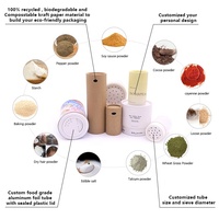 Boîte cylindrique en papier kraft gaufré avec film optique pour masques exfoliants personnalisables, poudres nettoyantes et sels de bain