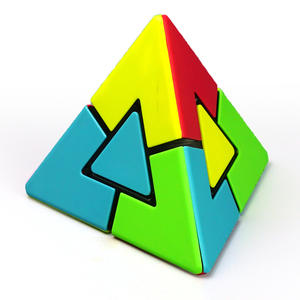 Cubo mágico de forma extraño para niños, <span class=keywords><strong>Duet</strong></span> piramidal 2x2, rompecabezas, juguete educativo - Product Image 2