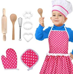 Ustensiles <span class=keywords><strong>de</strong></span> <span class=keywords><strong>cuisine</strong></span> pour enfants ensemble <span class=keywords><strong>de</strong></span> jeu <span class=keywords><strong>de</strong></span> <span class=keywords><strong>cuisine</strong></span> ensemble <span class=keywords><strong>de</strong></span> cuisson pour enfants avec tablier chapeau ustensile pour faire semblant <span class=keywords><strong>de</strong></span> jouer jeu <span class=keywords><strong>de</strong></span> rôle jeu d'habillage - Product Image 2