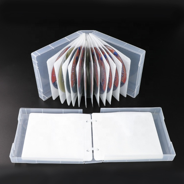 SUNSHING Wholesale Clear Multi 12 24 32 Discs Blu Ray CD/DVD Wallet PP Poly Binder with Pages Plastic Paper Vinyl CD DVD Sleeve