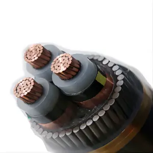 Medium Voltage 33kV 500mm2 300mm2 1 or 3 Core CU XLPE SWA PVC Power Cable with Factory Price