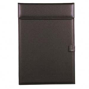 Hot selling PU Leather A4 File Organizer Clip Folder Office Clipboard Meeting Memo <b>Writing</b> Desk <b>Pad</b> for Restaurant Hotel Use - Product Image 3