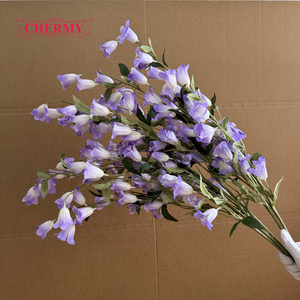 DC241 <span class=keywords><strong>Campanula</strong></span> Artificiale in Seta Viola Lavanda, Stelo Lungo 104cm, per Centrotavola e Decorazioni ad Arco - Product Image 1