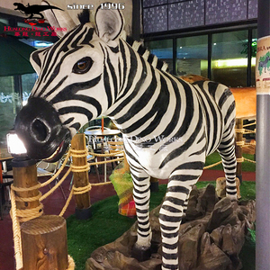 <span class=keywords><strong>Parque</strong></span> zoológico Artificial decorativa estatuas de animales vida tamaño Animatronic Animal cebra - Product Image 3