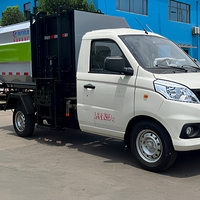 Camion benne compacteuse HLW prêt à l'exportation, à benne basculante fermée, à bras de levage hydraulique robuste, diesel, 4495 kg MVM, pour déchets