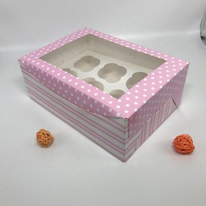 Custom Design 6 Holes pink Cupcake <b>Box</b> Professional Suppliers Wholesale - Product Image 3