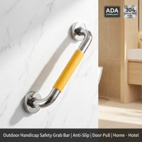 Barres d'appui murales antidérapantes en acier inoxydable 304 pour salle de bain, extérieur et personnes à mobilité réduite