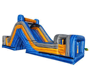 Pista <span class=keywords><strong>de</strong></span> Obstáculos Inflable <span class=keywords><strong>de</strong></span> PVC Grande, Estilo Competitivo, Azul y Amarillo, para Actividades <span class=keywords><strong>de</strong></span> Team Building al Aire Libre, Diversión y Entretenimiento - Product Image 2