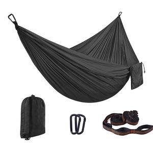 Haute qualité <span class=keywords><strong>pas</strong></span> <span class=keywords><strong>cher</strong></span> personnalisé 100% Nylon Parachute tissu simple et Double arbre suspendu hamac pour la randonnée Camping aventure - Product Image 2