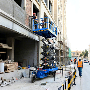 Meja Angkat Gunting Leepa untuk Truk, Kapasitas Beban 500kg, Tenaga Listrik, Rel Ganda 12V untuk Konstruksi dan Pembersihan Jendela - Product Image 3
