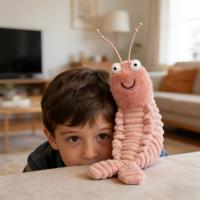 Jellycat – Petits animaux en peluche, crevettes Sheldon, jouets doux de haute qualité, poupées, nouvelle collection 2026, parfaites pour un cadeau d'anniversaire