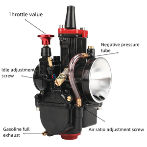 Kit de carburador PWK 34MM Racing Carb Universal <span class=keywords><strong>2T</strong></span> 4T con filtro de aire colector de admisión Boot Jets para 75cc <span class=keywords><strong>125cc</strong></span> Dirt Pit Bike ATV - Product Image 2