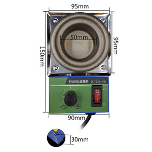 Solder Melting Furnace 150W 90x150x30mm Adjustable Temperature Industrial Use Stainless Steel Solder <b>Pot</b> - Product Image 1
