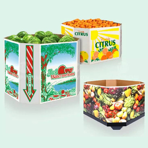 Étagères de présentation de fruits et légumes en carton ondulé pour supermarchés et magasins de détail - Product Image 2