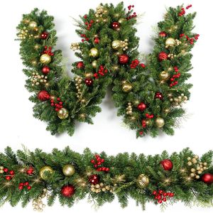 Artificial <strong>Prelit</strong> Green Christmas <strong>Garland</strong> Branches Leaves <strong>Garland</strong> for Backdrop Arch Wall Hanging - Product Image 5