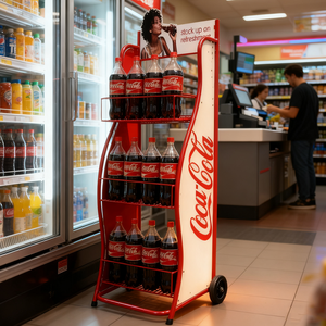 खुदरा समाधान सुपरमार्केट सुविधा के लिए कस्टम इको-फ्रेंडली भारी-शुल्क लोहे के तार कोला डिस्प्ले रैक - Product Image 3