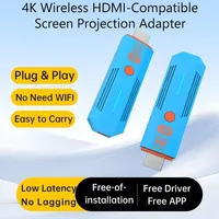 4K 50M 휴대용 무선 HDMI 비디오 오디오 송수신기 확장 디스플레이 어댑터 동글 (TV 박스, 모니터, 프로젝터용)