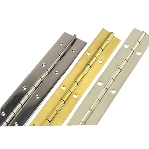 Charnières de piano dorées à espacement des trous personnalisées pour portes de cuisine et de chambre à coucher-Charnière à longue bande continue en acier inoxydable - Product Image 2