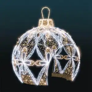 सड़क के नेतृत्व में क्रिसमस नए साल गेंद आकृति प्रकाश कस्टम क्रिसमस पार्टी Lightings सजावट आकृति रोशनी एलईडी निविड़ अंधकार