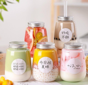 BAMBUS Biodegradable Compostable PLA 500ml 700ml PP U Shape Disposable Cold Use Cup Custom Logo Printed Lids for <strong>Boba</strong> <strong>Bubble</strong> - Product Image 1