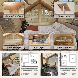 Tentes gonflables pour le <span class=keywords><strong>camping</strong></span>, tente gonflable de luxe pour 6 à 8 personnes avec port AC, tente gonflable portable facile à installer - Product Image 4