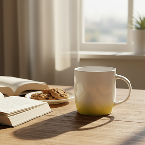 Groothandel 11oz Licht Luxe Gekleurde Bodem Verloopkleur Mat Keramische Mokken Sublimatie Blanks Vaatwasser Magnetronbestendig - Product Image 4