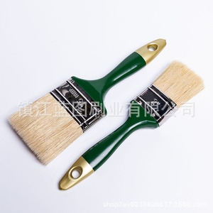 Pincel de cerdas de cerdo de 22 mm con mango verde para pintura en casa y manualidades - Product Image 3