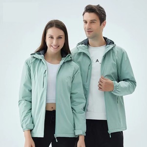 Chaqueta impermeable suave de poliéster con logotipo bordado y cremallera completa para hombre, uniforme corporativo de equipo, chaqueta Softshell para mujer - Product Image 3