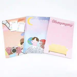 Hot Koop Fabrikant Custom Kawaii Papier Plakbriefpapier Guangdong Die Cut Memo Pad Voor Meisjes