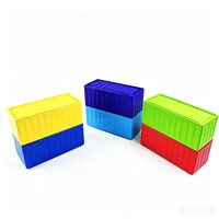 Caja de Metal Rectangular con Forma de Contenedor, Estilo Caja de Carga, Creativa, para Regalos