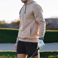Hoodie Golf Pria Berkualitas Tinggi OEM, Model Regular Fit, Anti Air, Ramah Lingkungan, Bernapas, dengan Bordir dan Cetak, Cocok untuk Musim Semi