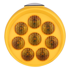 Construction de routes rue allée sécurité ronde ambre <span class=keywords><strong>clignotant</strong></span> <span class=keywords><strong>avertissement</strong></span> trafic signal solaire alimenté <span class=keywords><strong>Led</strong></span> tournesol lumière stroboscopique - Product Image 6