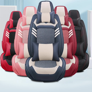 Housse de siège de voiture en soie de glace Nappa Coussin de protection d'été universel Design classique moderne pour <span class=keywords><strong>Abarth</strong></span> - Product Image 2