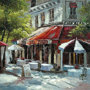 Escenas callejeras <span class=keywords><strong>de</strong></span> París pintadas a mano modernas pinturas <span class=keywords><strong>de</strong></span> paisaje al óleo para sala <span class=keywords><strong>de</strong></span> estar, hogar, Hotel y cafetería, decoración <span class=keywords><strong>de</strong></span> arte <span class=keywords><strong>de</strong></span> pared - Product Image 6